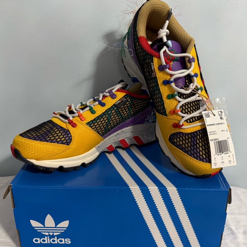 Adidas EQT Support 93 Sean Wotherspoon GX3893 Gold/Purple/Red M 8 / W 9